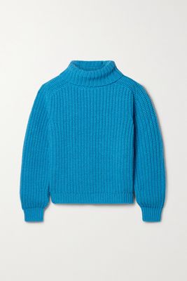 Loro Piana - Dolcevita Davenport Ribbed Cashmere Turtleneck Sweater - Blue