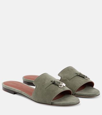 Loro Piana Embellished suede sandals