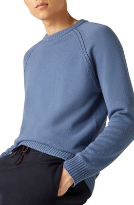 LORO PIANA Girocollo Asti Baby Cashmere Sweater in Scanda Blue
