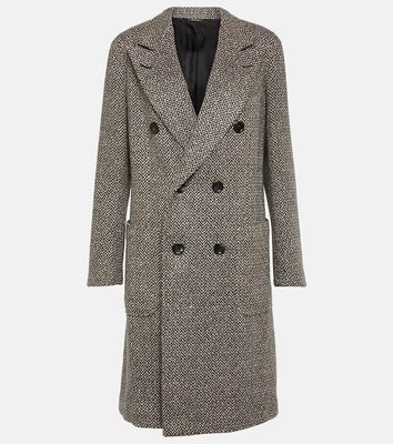 Loro Piana Herwin herringbone linen and cashmere coat