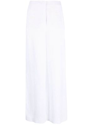 Loro Piana high-waist wide-leg trousers - White