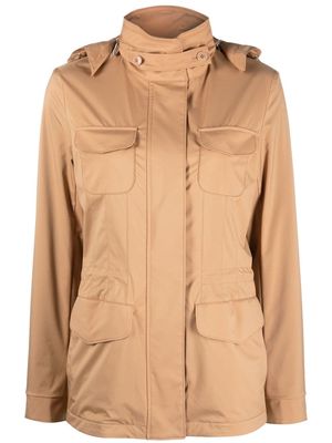 Loro Piana hooded concealed-front fastening jacket - Neutrals