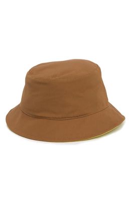 Loro Piana Hype Rain System Water Repellent Bucket Hat in Desert Mist/Lime