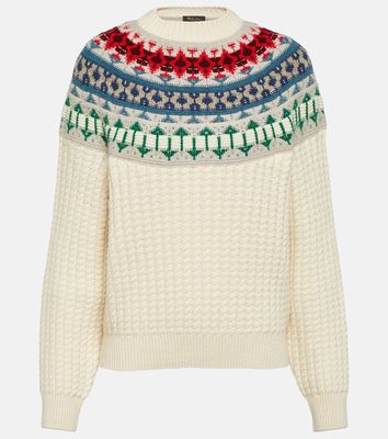 Loro Piana Intarsia cashmere mockneck sweater
