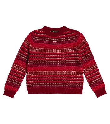 Loro Piana Kids Girocollo jacquard cashmere sweater