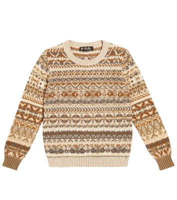 Loro Piana Kids Kalgoorlie cashmere and silk jacquard sweater