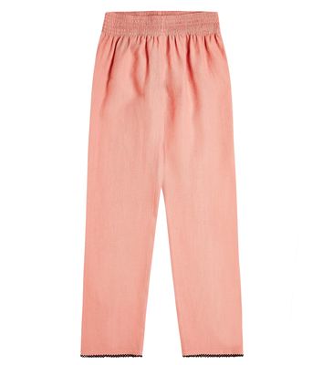 Loro Piana Kids Mid-rise straight linen pants