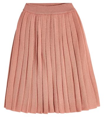 Loro Piana Kids Pleated cashmere and silk skirt