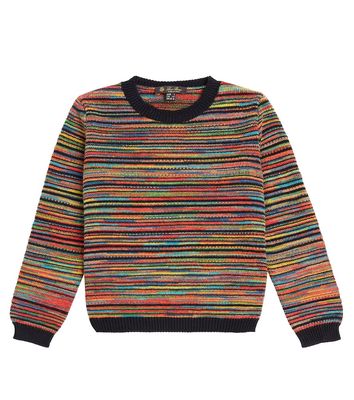 Loro Piana Kids Striped cashmere and wool-blend sweater