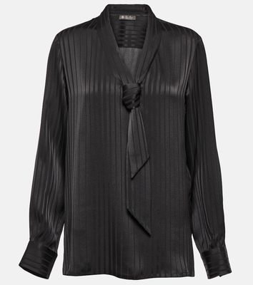 Loro Piana Kya striped jacquard silk shirt