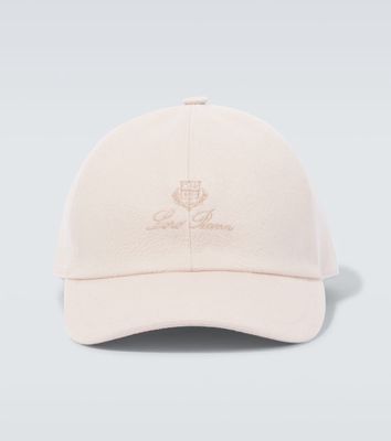 Loro Piana Logo cashmere velvet baseball cap