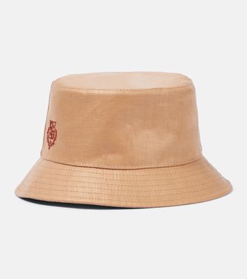 Loro Piana Logo linen bucket hat
