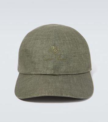 Loro Piana Logo linen hat