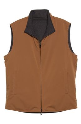 LORO PIANA Marlin Storm System® Reversible Vest in B2Zhpecan/Denim Dark Brown