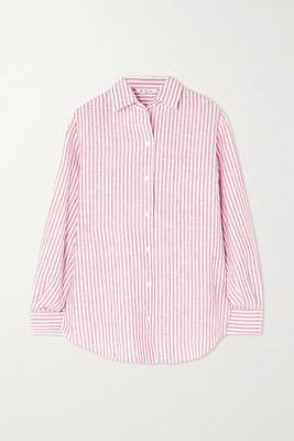 Loro Piana - Miami Striped Linen Shirt - Red