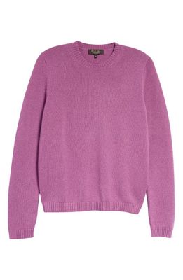 LORO PIANA Parksville Crewneck Baby Cashmere Sweater in K01P Purple Daisy Mel