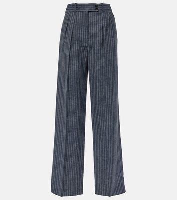 Loro Piana Pinstripe high-rise straight pants