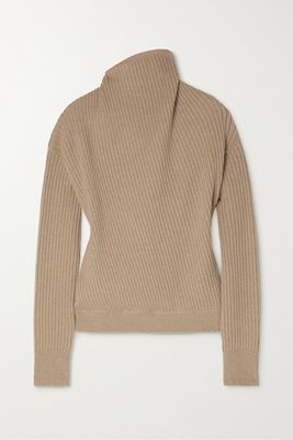 Loro Piana - Ribbed Cashmere Turtleneck Sweater - Neutrals