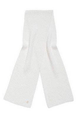 Loro Piana Rougemont Cashmere Knit Scarf in White