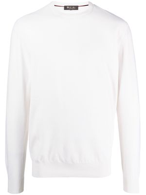 Loro Piana round-neck knit jumper - White