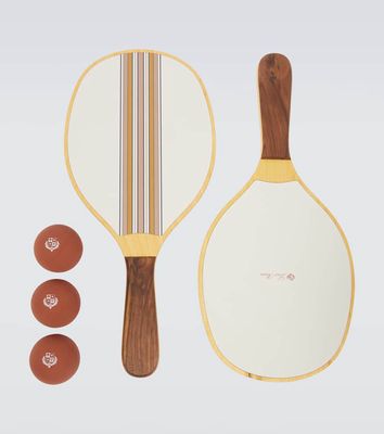 Loro Piana Set of 2 wooden paddleball rackets