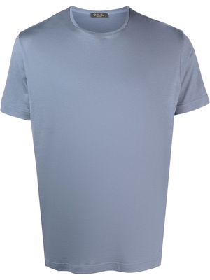 Loro Piana short-sleeve silk-cotton T-shirt - Blue