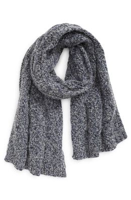 LORO PIANA Snow Wander Cable Knit Cashmere Scarf in Snow Blue