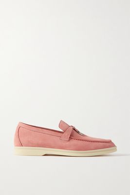 Loro Piana - Summer Charms Walk Suede Loafers - Pink