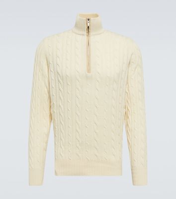 Loro Piana Treccia half-zip cashmere sweater