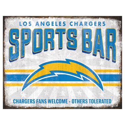 Los Angeles Chargers 12" x 8" Sports Bar Metal Sign