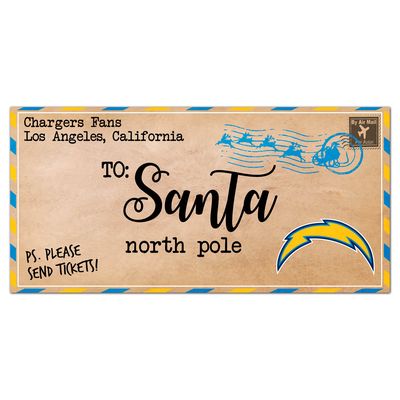 Los Angeles Chargers 6'' x 12'' Letter to Santa Sign