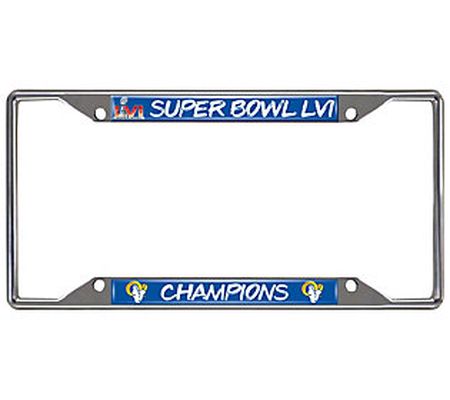 Los Angeles Rams Super Bowl LVI Chrome License Plate Frame
