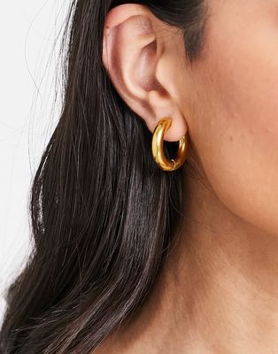 Lost Souls stainless steel chunky hoops in gold