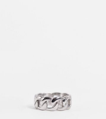 Lost Souls stainless steel curb chain ring in Silver