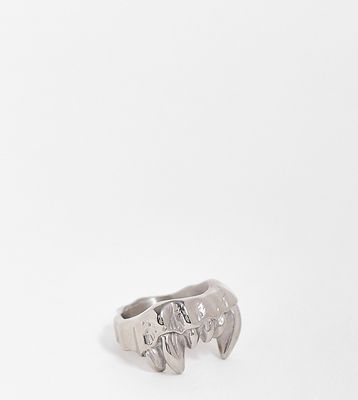Lost Souls stainless steel fang ring in silver