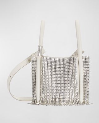 Lotus 12 Crystal Fringe Top-Handle Bag