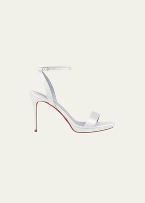 Loubi Queen Red Sole Ankle-Strap Sandals