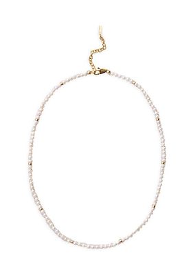 Louis 14K Gold-Plated, 14K Gold-Filled Bead & Freshwater Pearl Necklace