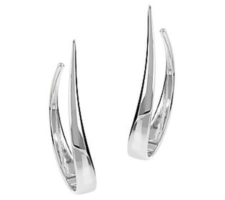 Louis Dell' Olio Sterling Free Form 1-1/4" Wire Earrings