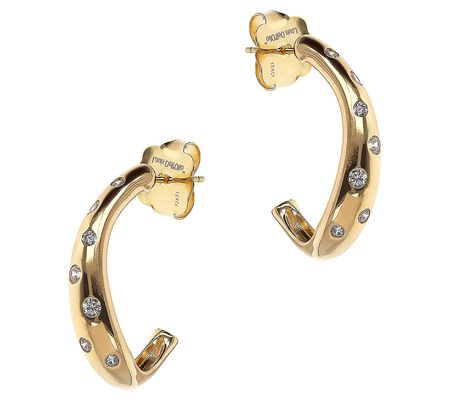 Louis Dell'Olio Diamonique Celestial Hoop Earri ngs, Sterling