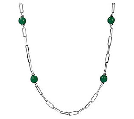 Louis Dell'Olio Gemstone Bead Paperclip Link N cklace