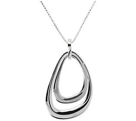 Louis Dell'Olio Sterling Double Free Form Penda t w/ Chain