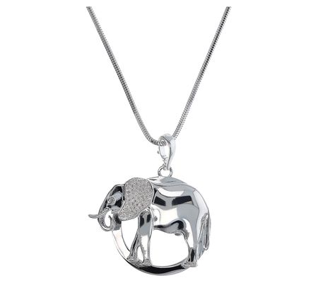 Louis Dell'Olio Sterling Elephant Enhancer w/ S nake Chain