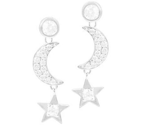 Louis Dell'Olio Sterling Silver Star & Moon Ear ings