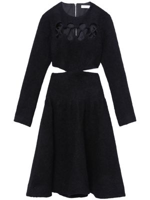 Louis Shengtao Chen cut-out wool dress - Black
