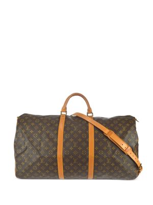 Louis Vuitton 1988 pre-owned Keepall 60 Bandouliere two-way travel bag - Brown