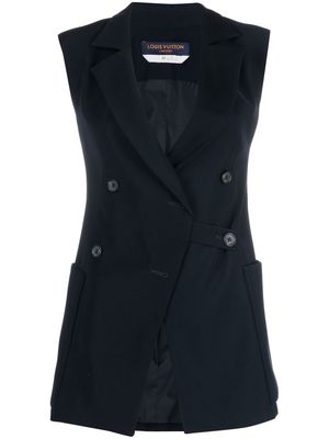 Louis Vuitton 2010 pre-owned notched-lapels double-breasted vest - Blue