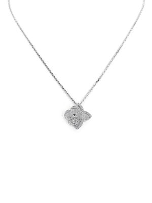 Louis Vuitton 2010s pre-owned 18kt white gold diamond pendant necklace - Silver