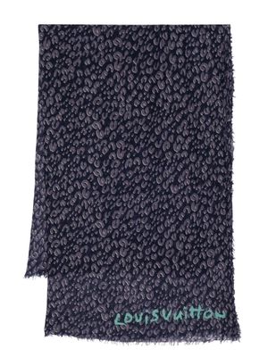 Louis Vuitton pre-owned cheetah print scarf - BROWN