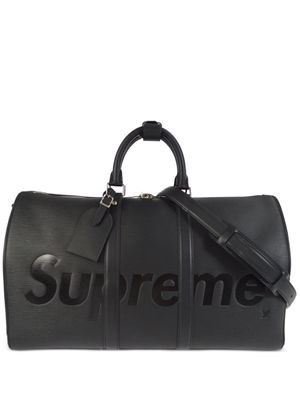 Louis Vuitton x Supreme 2017 pre-owned Keepall Bandouliere 45 two-way travel bag - Black